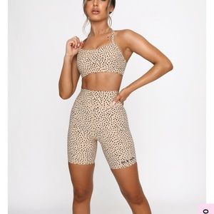 Sarah’s Day x White fox Activewear speckle shorts
